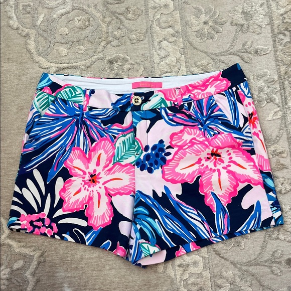 Lilly Pulitzer Pants - Lilly Pulitzer Pink and Blue Floral Women's Shorts